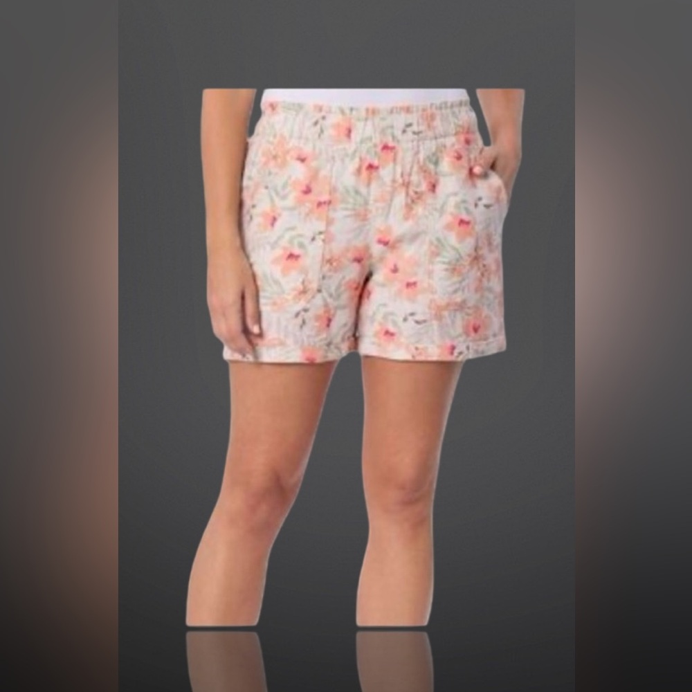Briggs Floral Print Shorts - Pink and Green Size XL.
